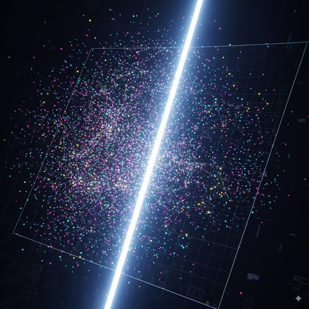 Visual representation of PCA dimensionality reduction from 3D to 2D